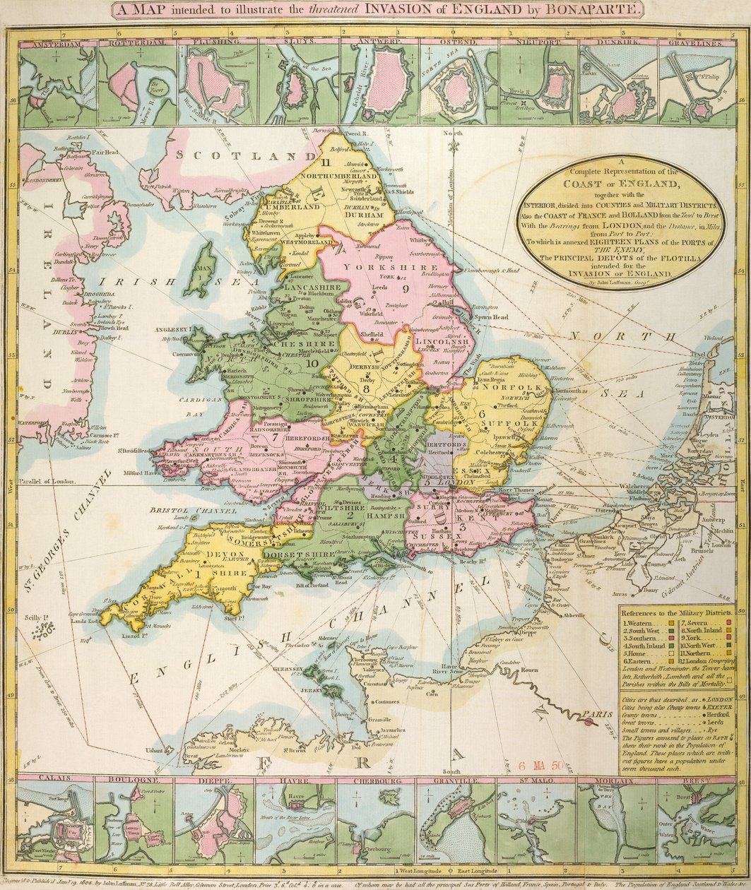 Carte de la Grande-Bretagne, illustrant l