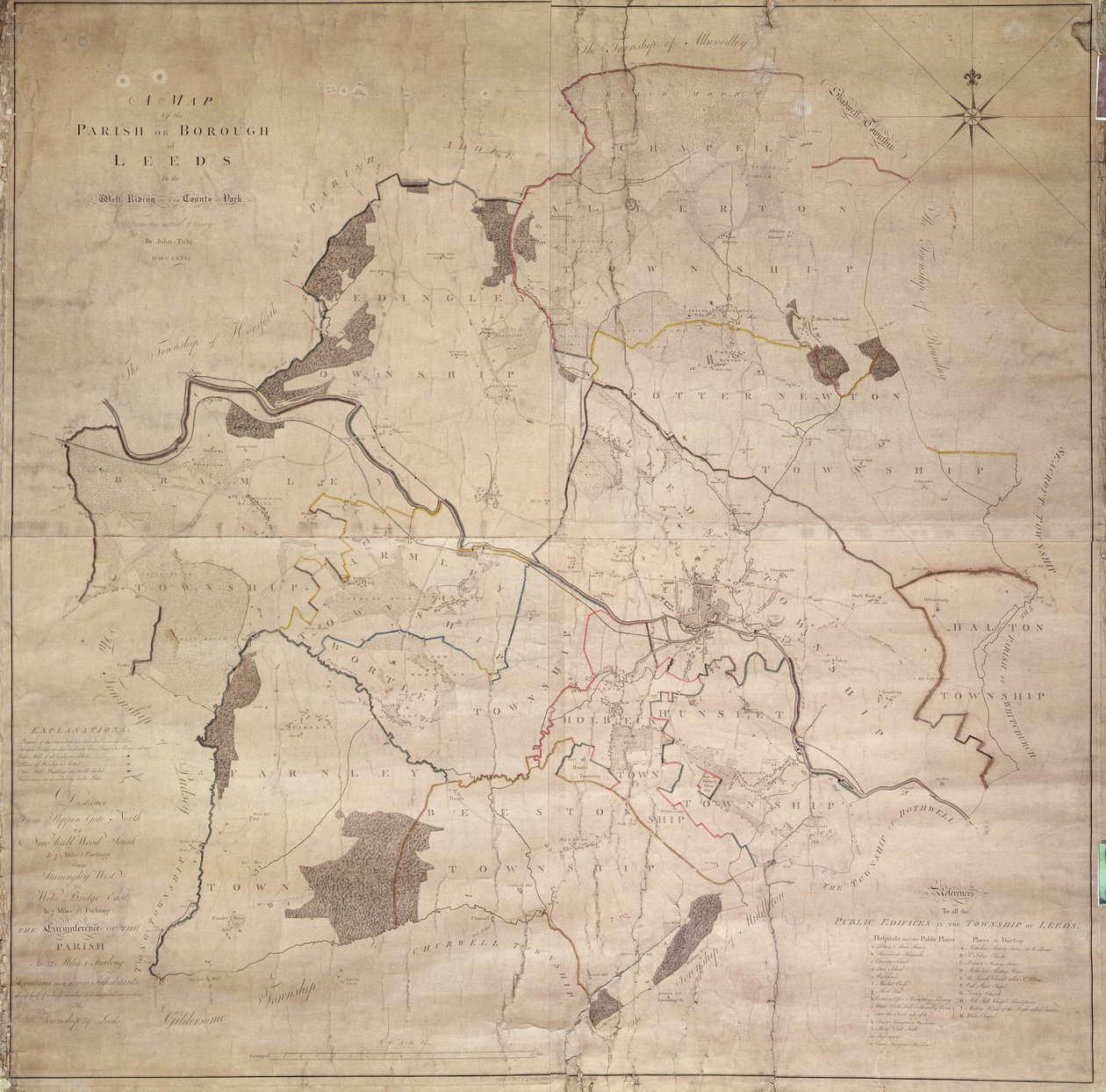 Carte de la paroisse ou du quartier de Leeds - English School