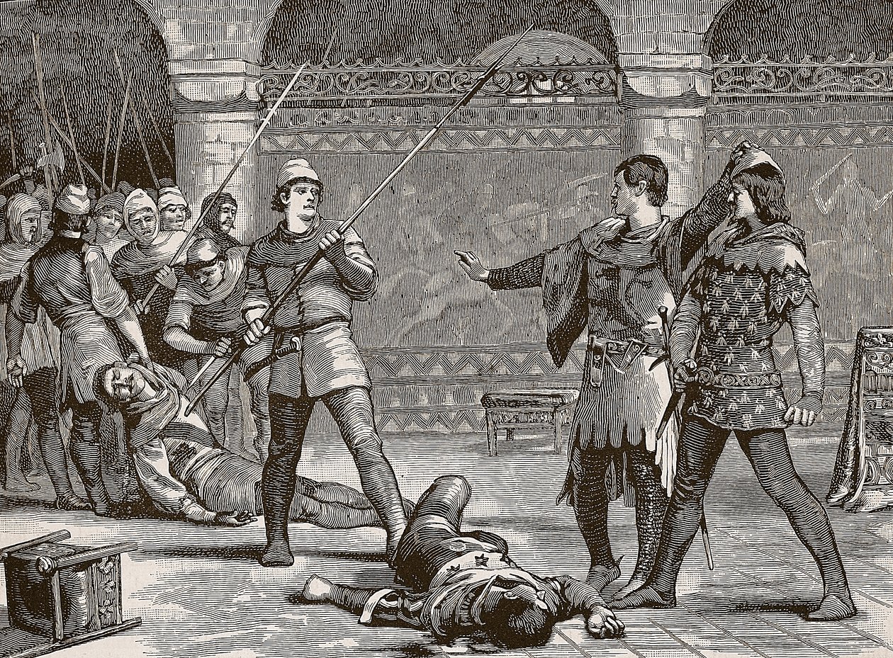 Marcel et le dauphin de France, illustration de Cassells Illustrated History of England - English School