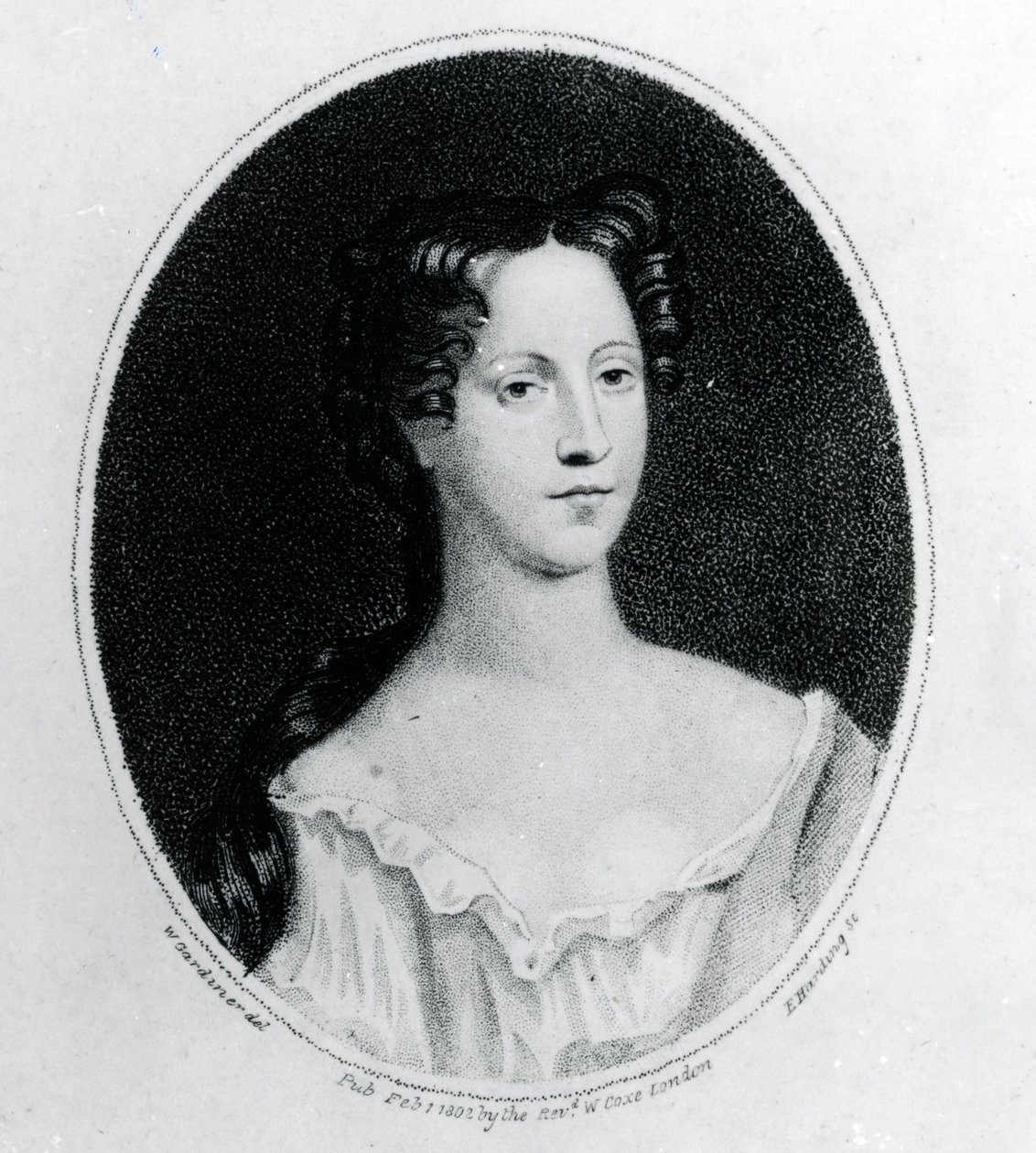 Mary Burwell, épouse de Robert Walpole, gravure réalisée par W. Gardiner, 1802 (gravure) - English School
