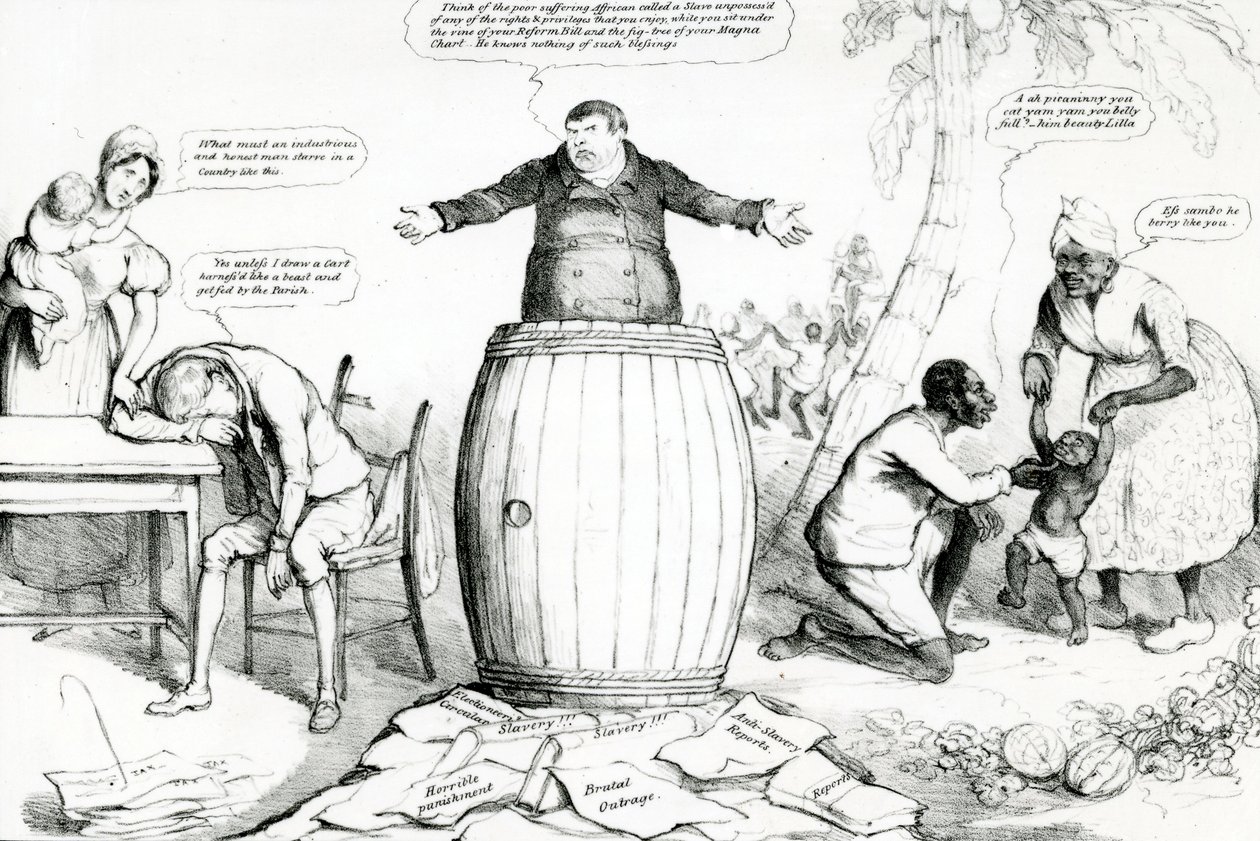 Feuille mensuelle de caricatures de McLean, ou le Miroir, publié par Thomas McLean, gravure de Robert Seymour, 1832 - English School