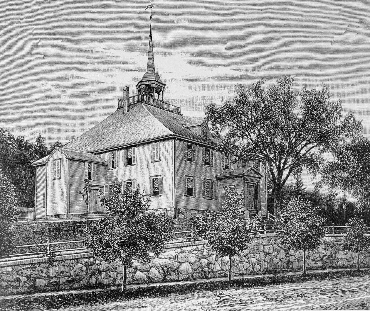 Maison de réunion à Hingham, illustration du Volume III de 