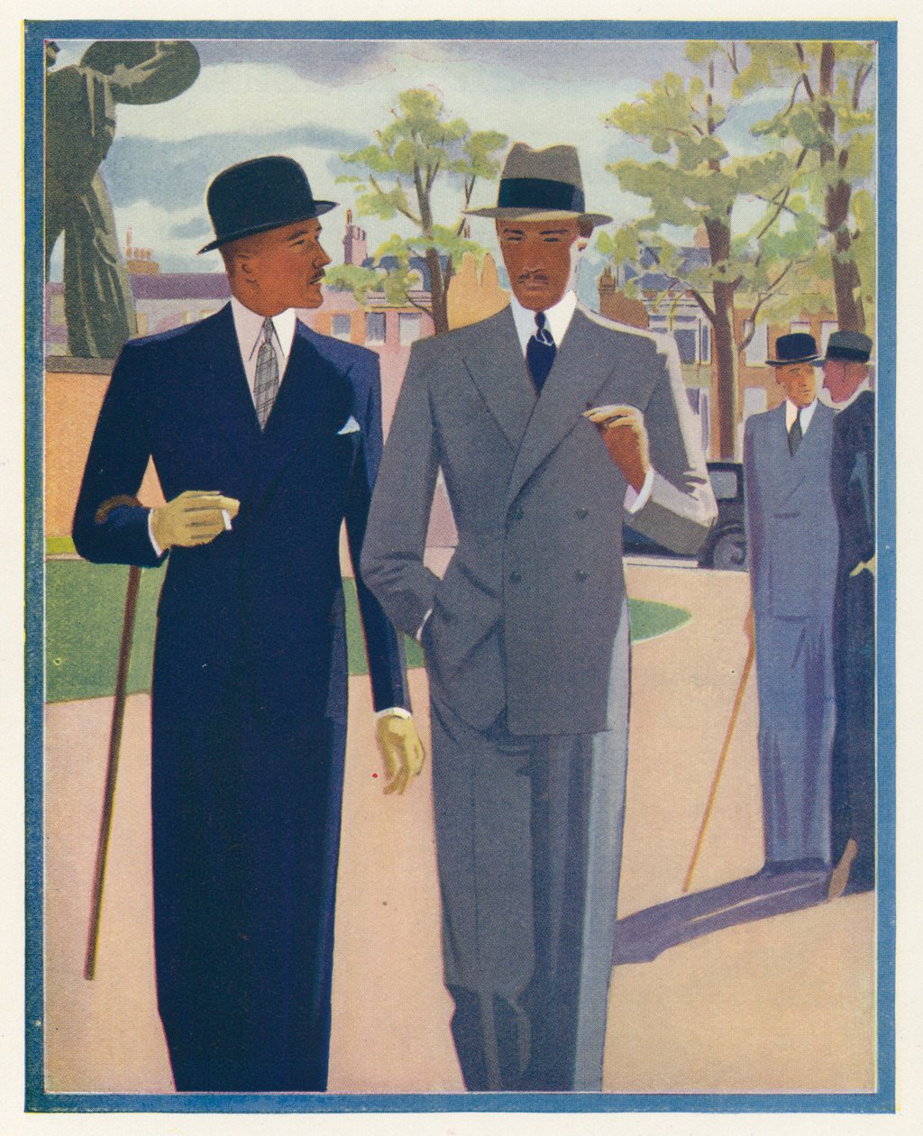 Equipement pour hommes : Costumes de détente (lithographie couleur) - English School