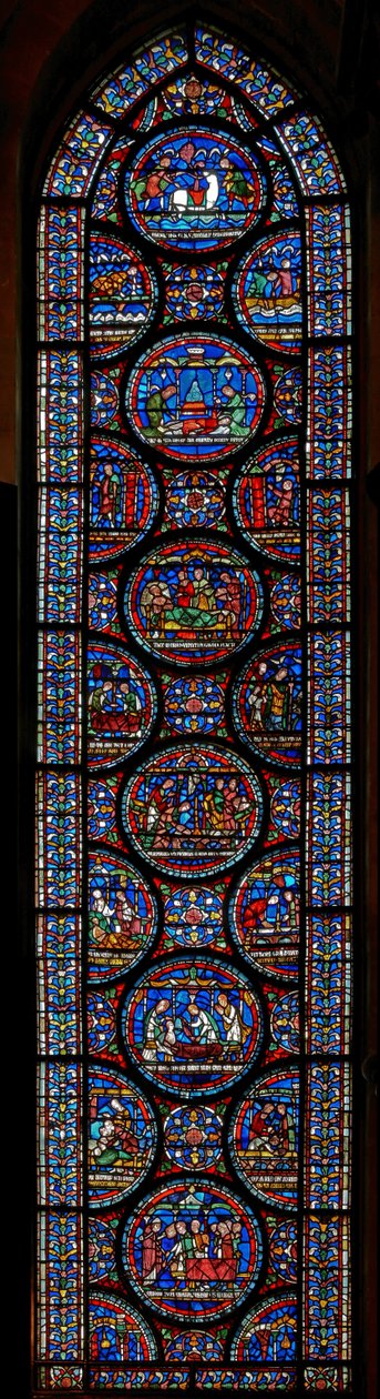 Fenêtre des Miracles représentant les histoires de John Roxborough et Henry Beche - English School