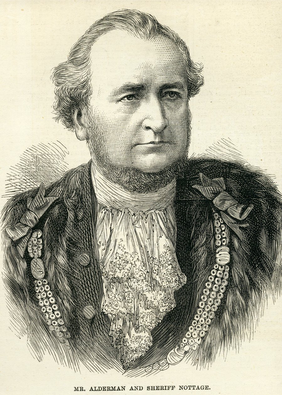 M. Alderman et Sheriff Nottage de The Illustrated London News, 10 novembre 1877 - English School
