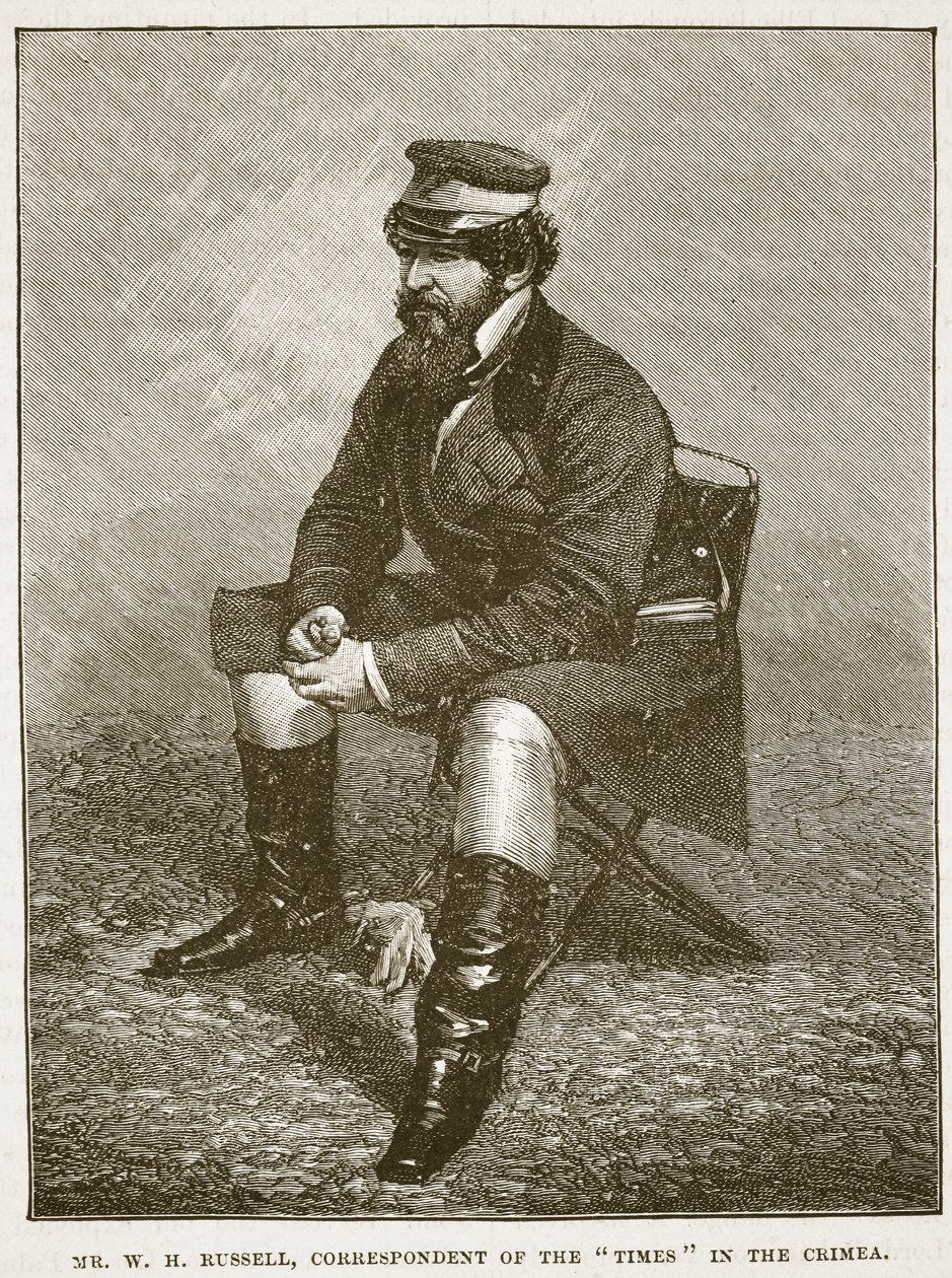 M. W. H. Russell, correspondant du Times en Crimée, illustration de Cassells Illustrated History of England - English School