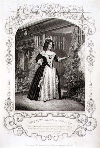 Mme Fitzwilliam en Mme Page, Acte II Scène 1, dans 