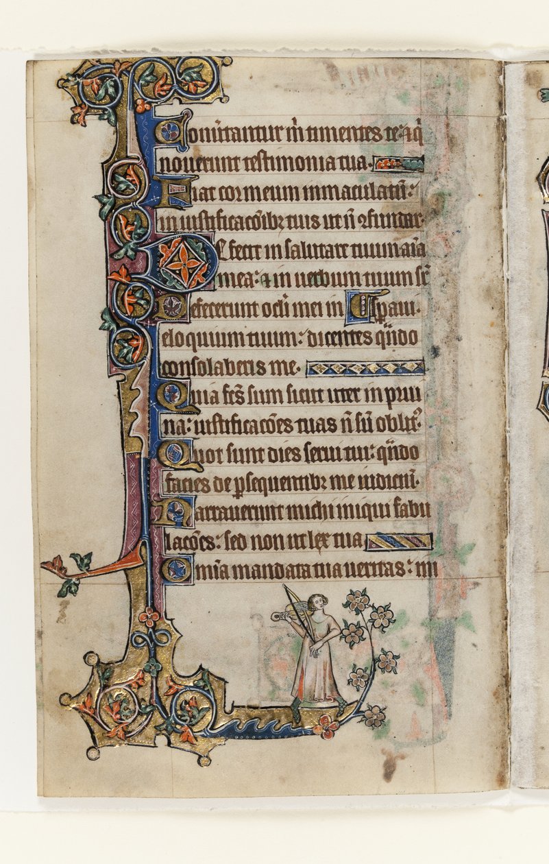 Ms 1-2005, f.175v, du Psautier de Macclesfield, Usage de Sarum, East Anglia, vers 1330 - English School
