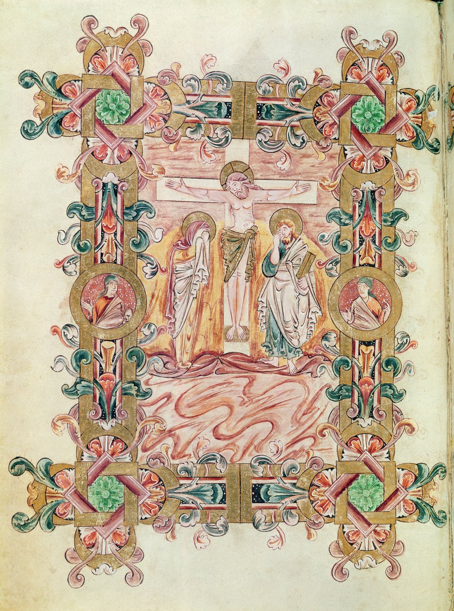 La Crucifixion, du Missel de Robert de Jumièges, c.1016 - English School