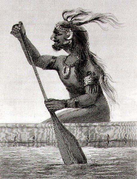 Autochtone de Nouvelle-Guinée, gravé par S. Bull - English School
