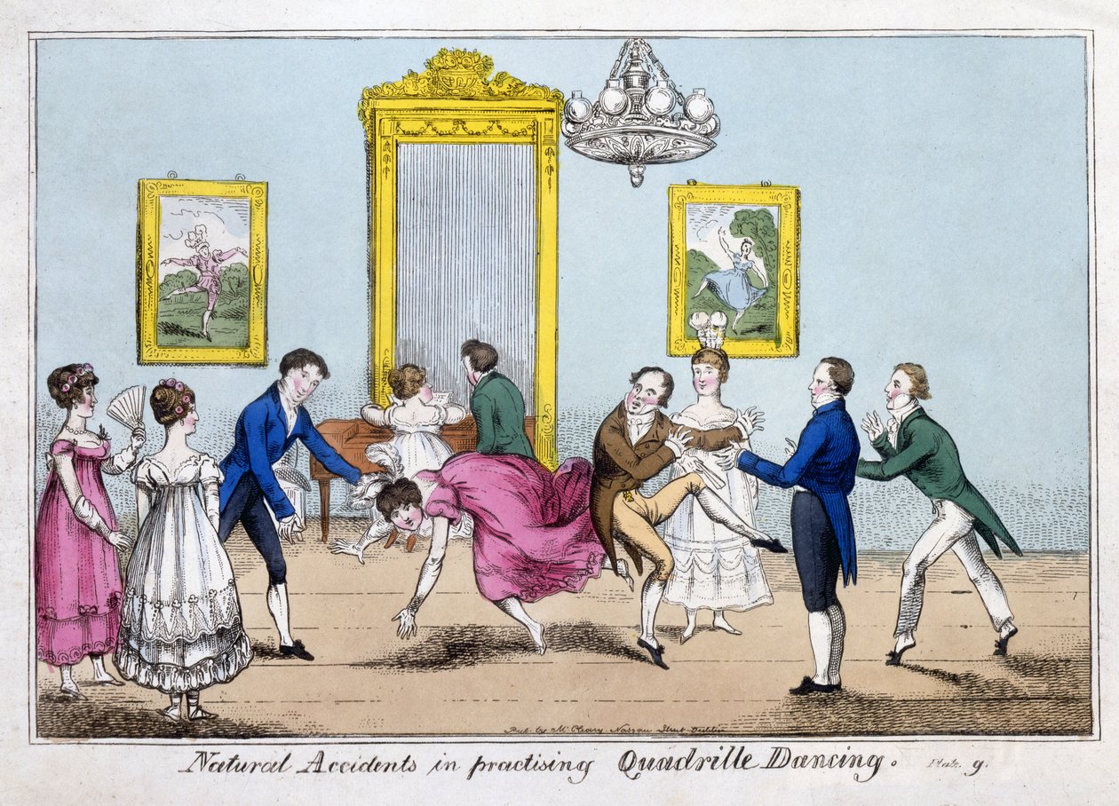 Accidents naturels en pratiquant la danse quadrille, pub. Cleary - English School