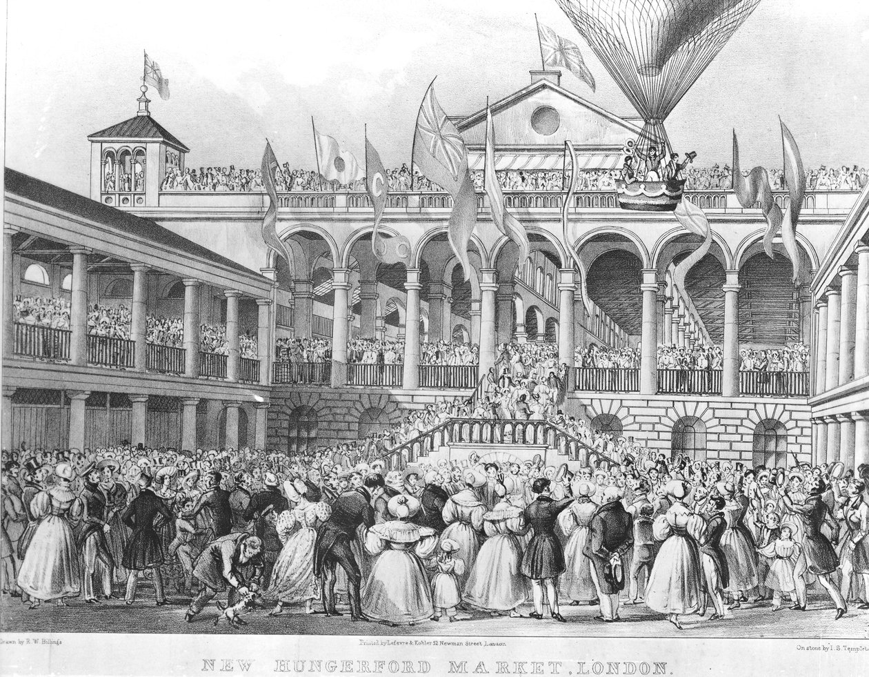 Nouveau marché de Hungerford, 1833 - English School