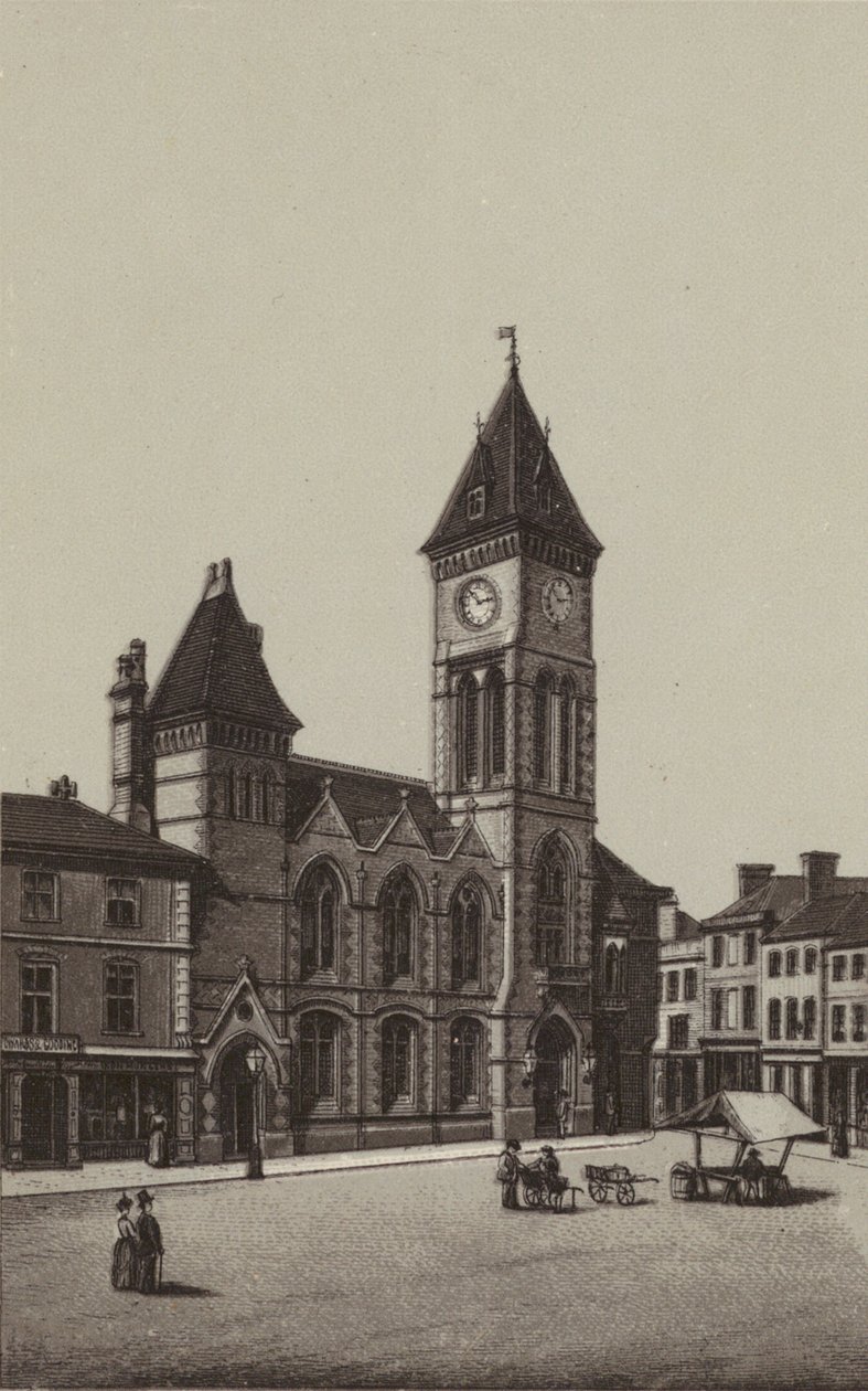 Newbury : Bâtiments municipaux (litho) - English School