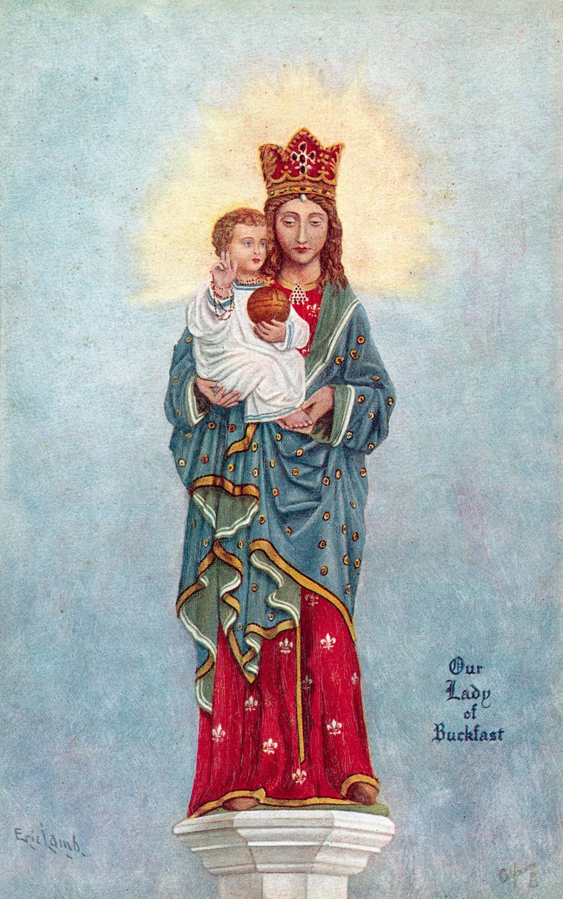 Notre-Dame de Buckfast (lithographie couleur) - English School