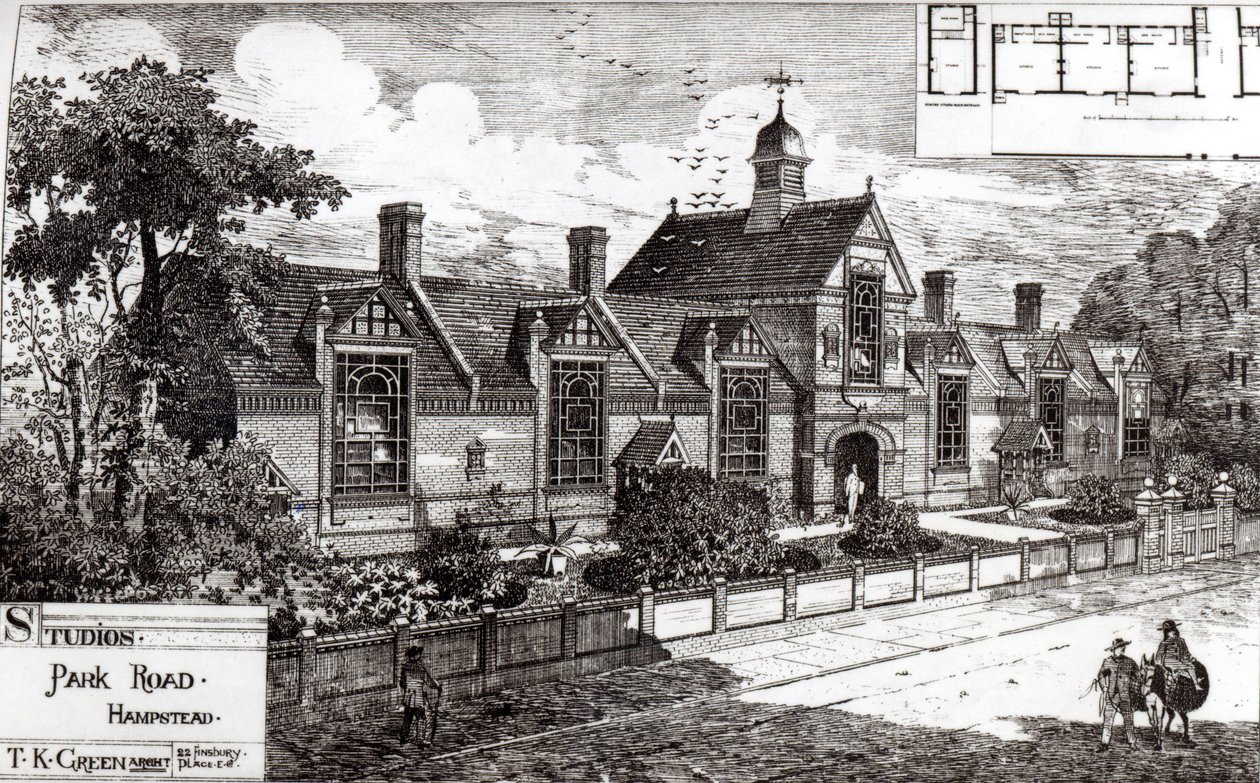 Park Road, Hampstead, de The Building News, 3 septembre 1880 - English School