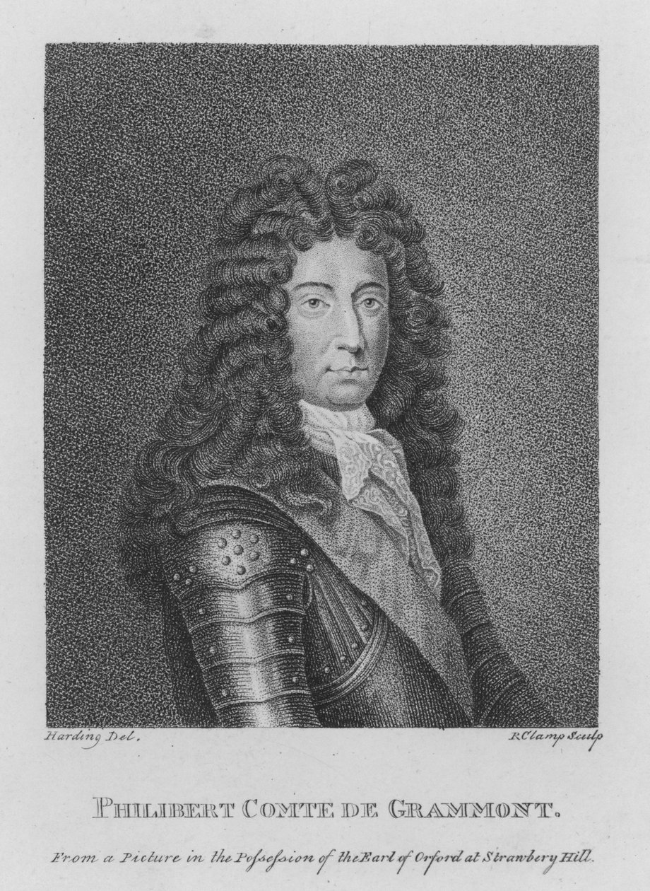 Philibert Comte de Grammont (engraving) - English School
