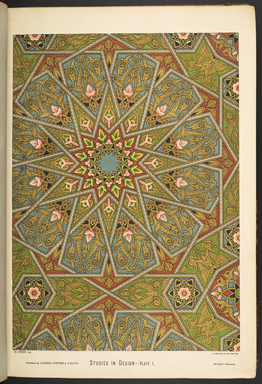 Planche i, de Études en Design. [60 planches en couleur.] - English School