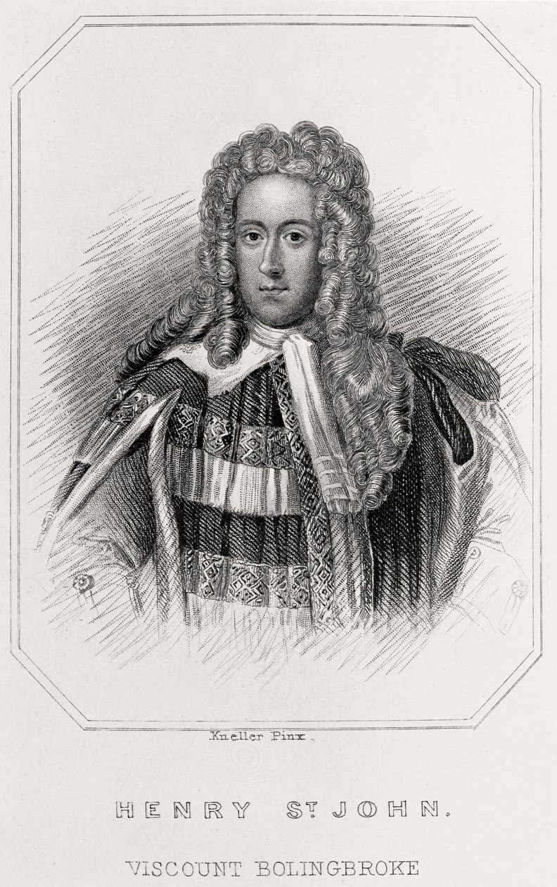 Portrait de Henry St. John, vicomte Bolingbroke - English School