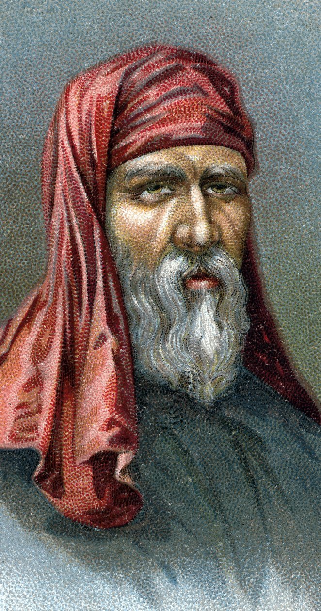 Portrait de Plutarque (43-120 après J.-C.) - Chromolithographie - École anglaise, 20e siècle - English School