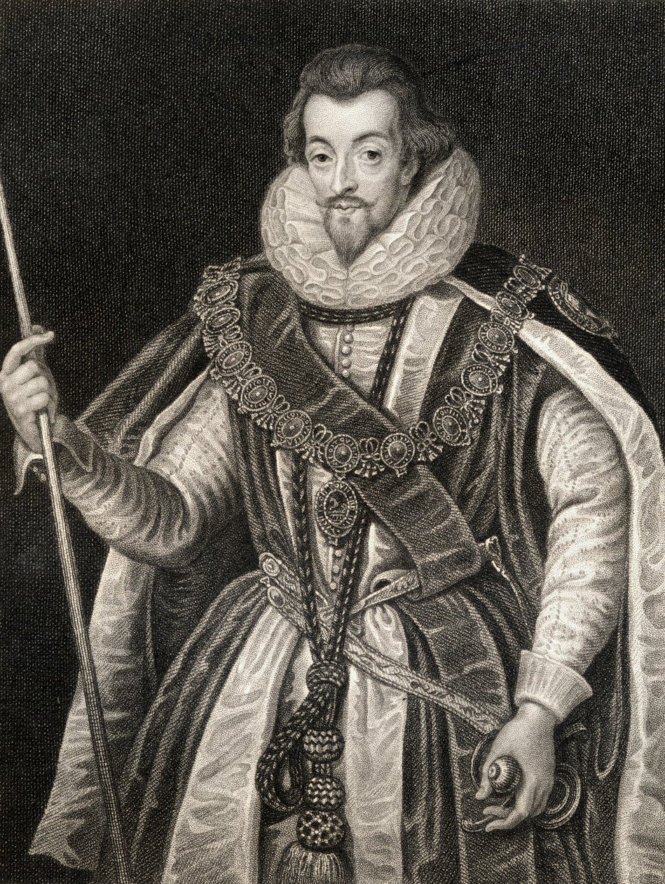 Portrait de Robert Cecil, 1er comte de Salisbury (1563-1612), de Lodges British Portraits, 1823 - English School