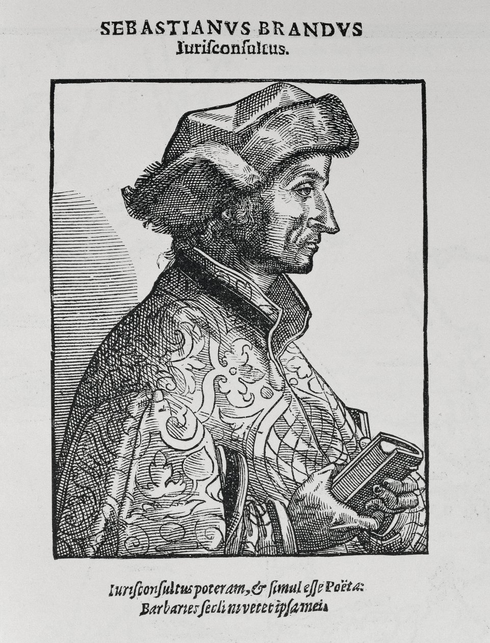 Portrait de Sebastian Brant (c.1458-1521) de The Narrative and Critical History of America, édité par Justin Winsor, Londres, 1886 - English School
