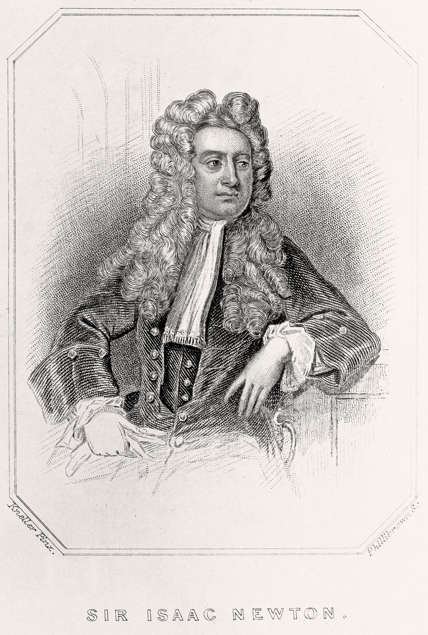 Portrait de Sir Isaac Newton - English School
