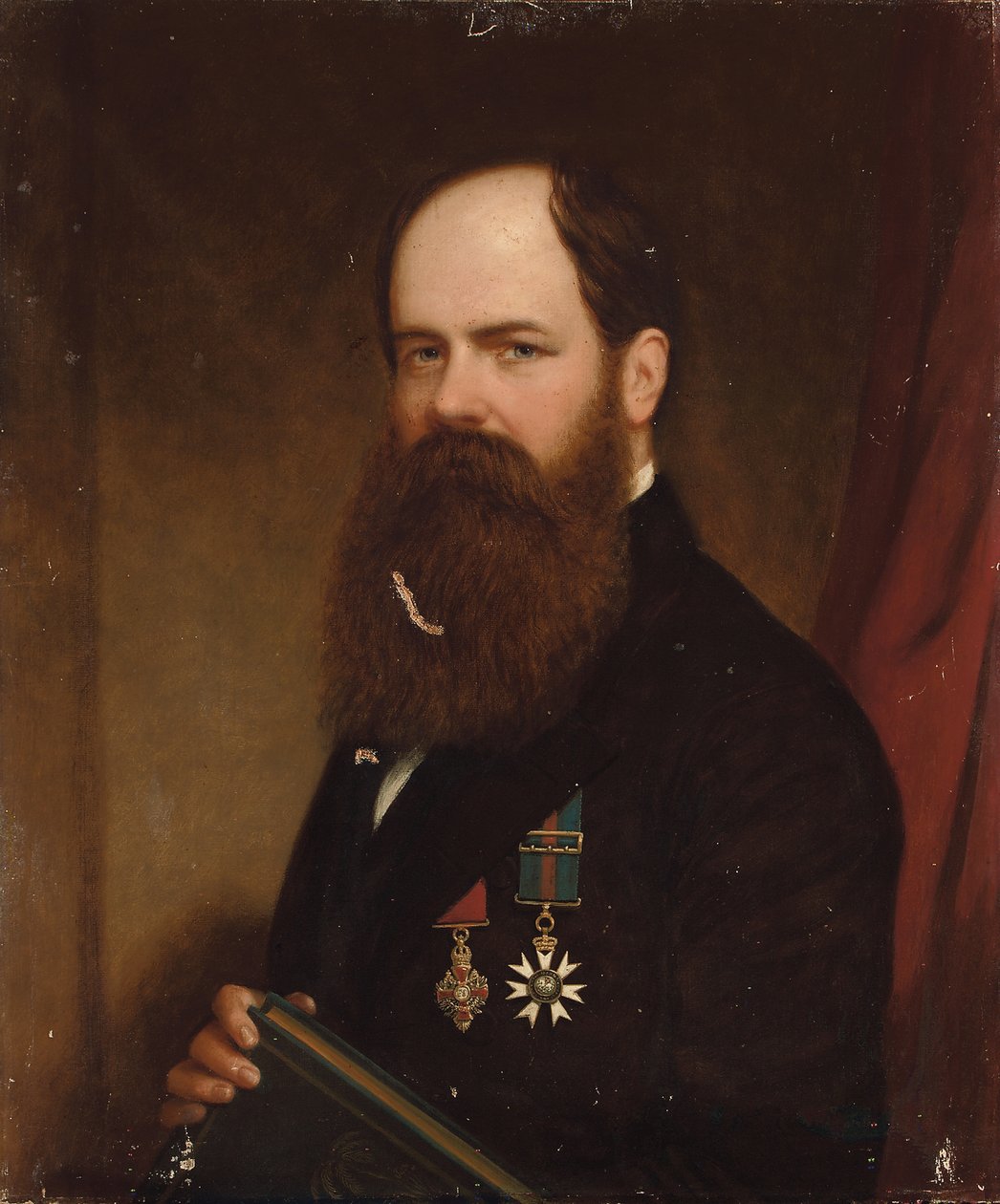 Portrait de Sir Walter Lawry Buller, N.Z.C., K.C.M.G., F.R.S. - English School
