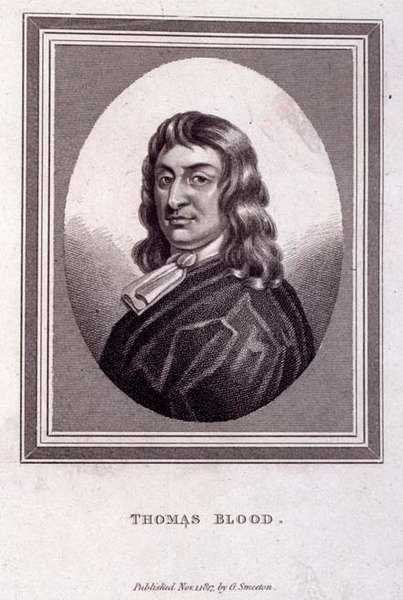Portrait de Thomas Blood (vers 1618-80), pub. par G. Smeeton - English School