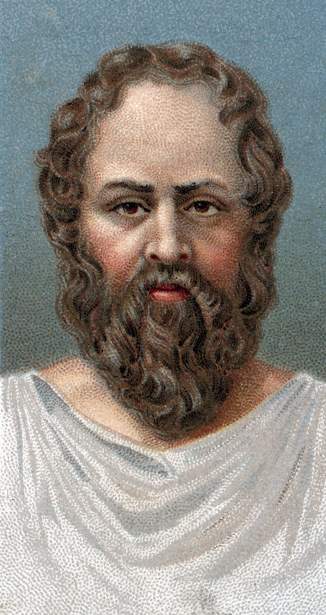 Portrait de Socrate (469-399 av. J.-C.) - De la série « Leaders of Men » - English School