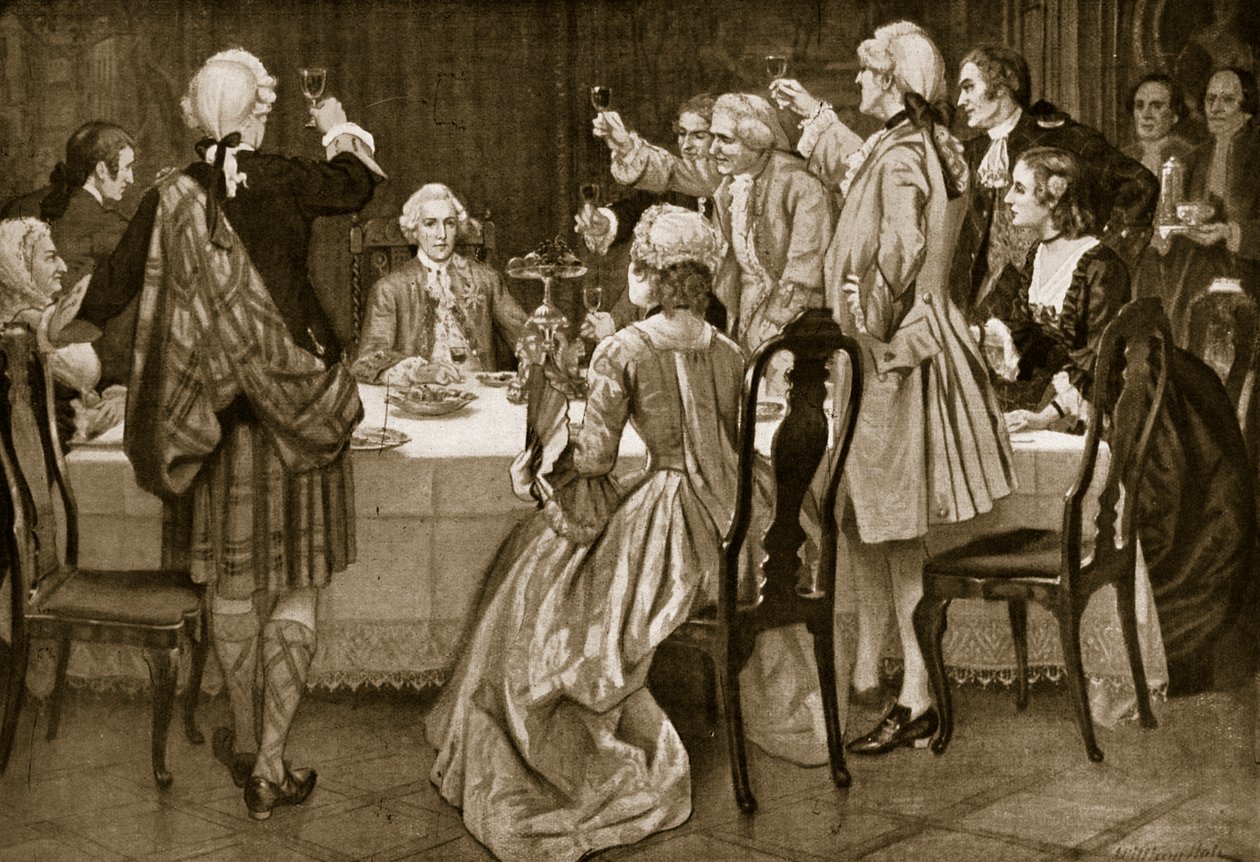 Le prince Charles Edward à Holyrood, illustration de l