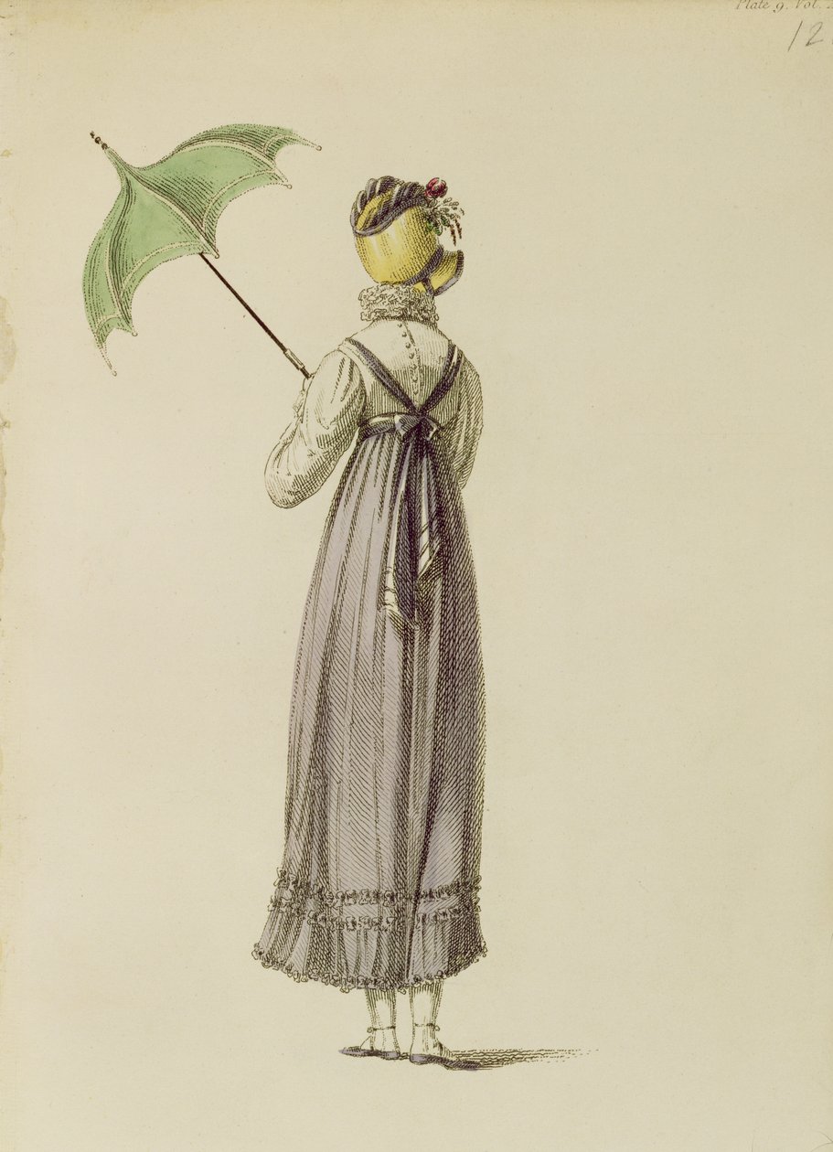 Robe de promenade, planche de mode de Ackermann