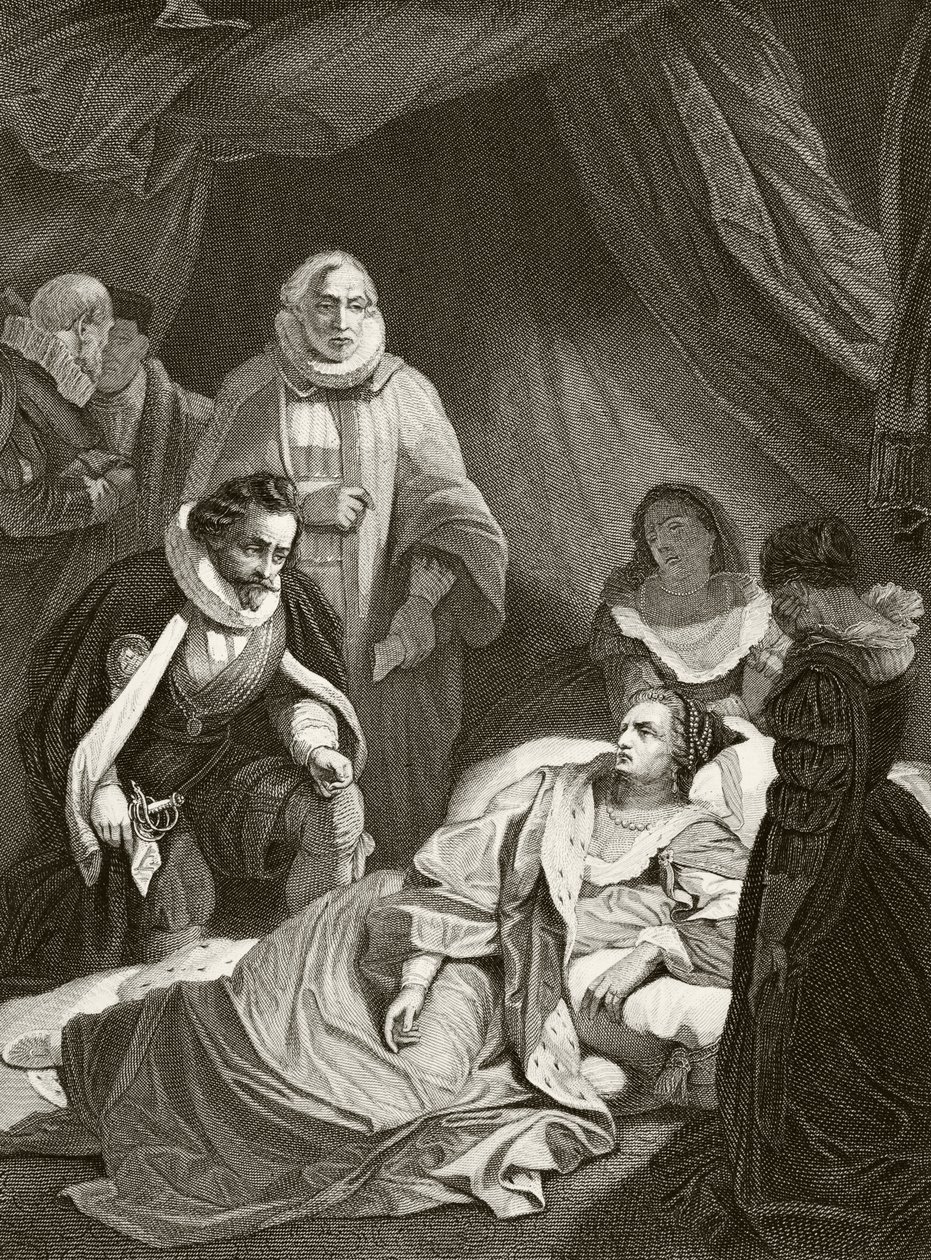 Reine Élisabeth I sur son lit de mort, de 