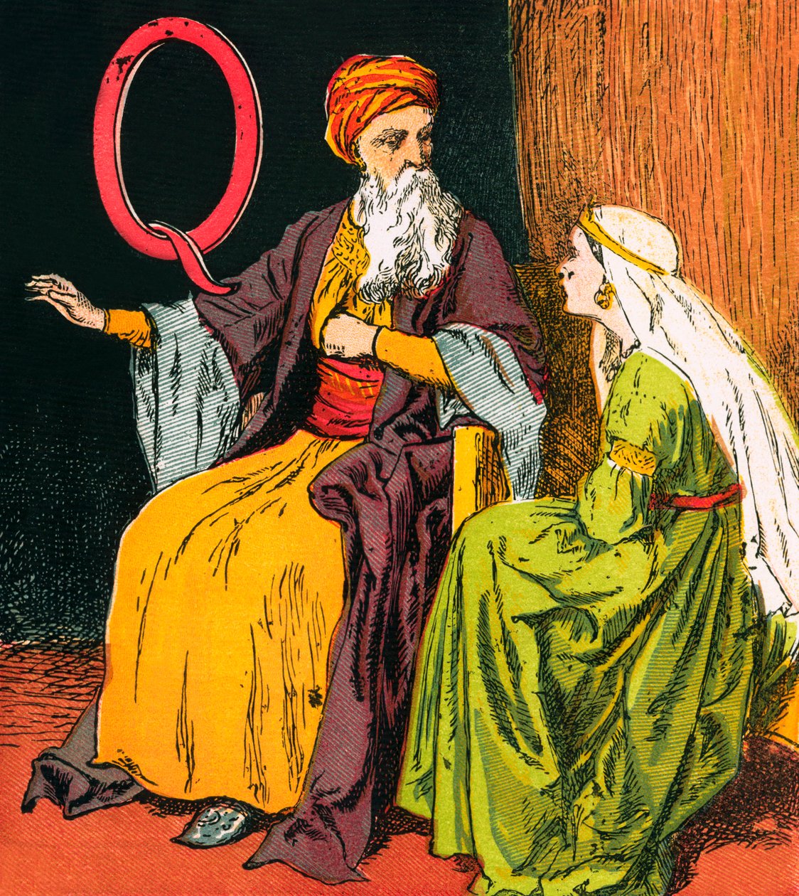 Reine de Saba (lithographie couleur) - English School