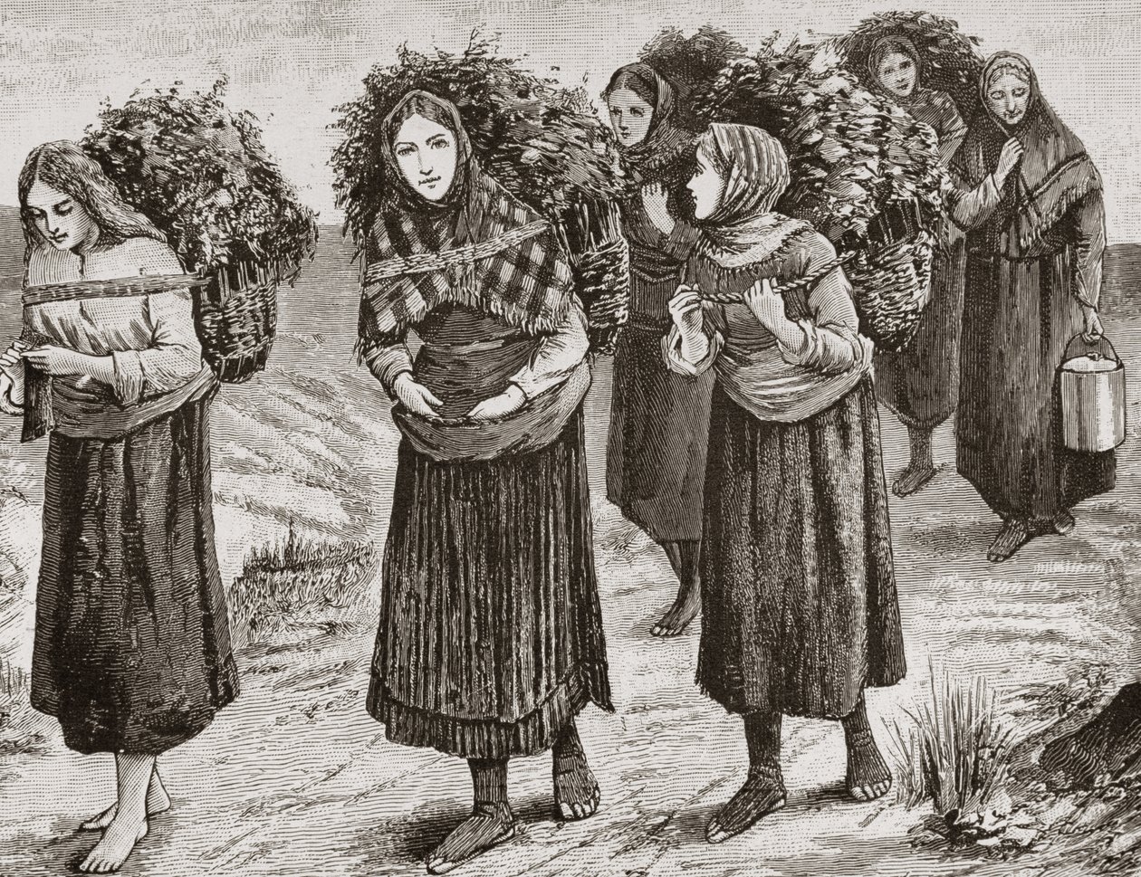 Retour de la transhumance, les Hébrides vers 1880, de 