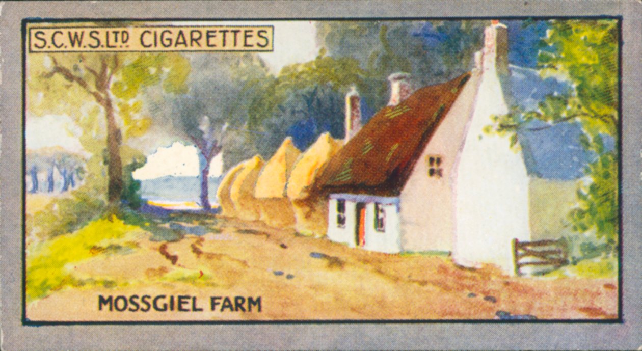 Robert Burns : Mossgiel Farm (lithographie couleur) - English School