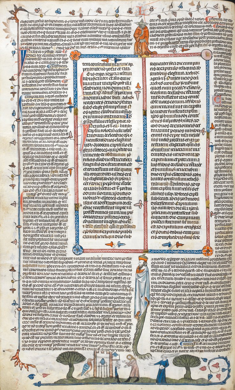 Texte et scène en bas de page d