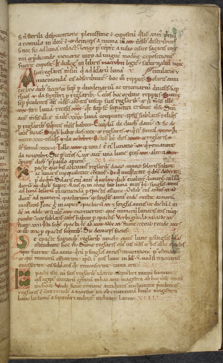 Initiale et dessins marginaux, Computus, Helperic d