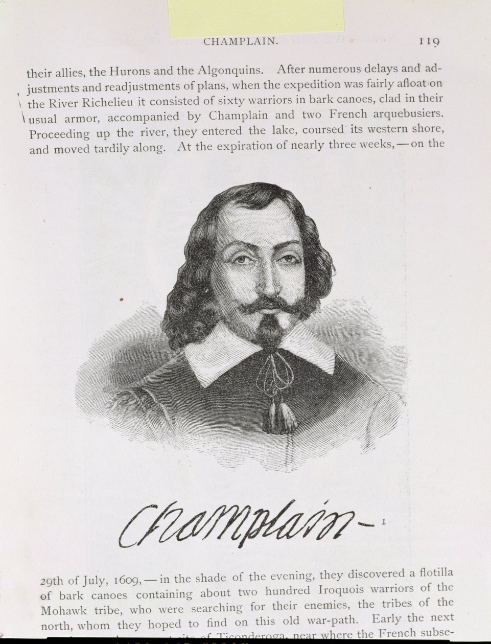 Samuel de Champlain, illustration du Volume IV de 