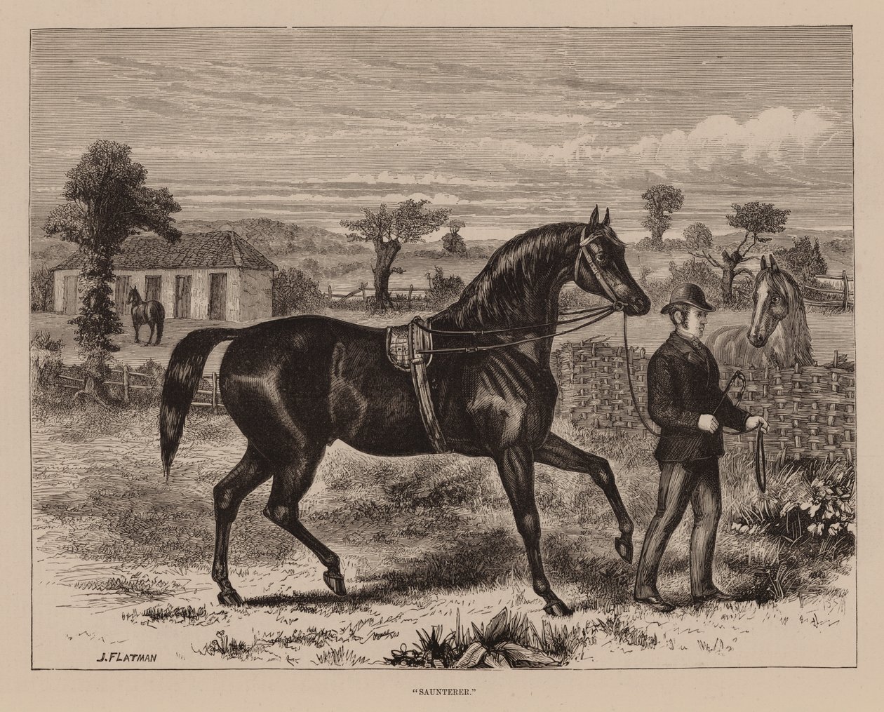 "Saunterer" (gravure) - English School