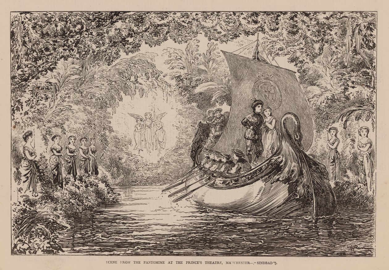 Scène de la pantomime au Prince
