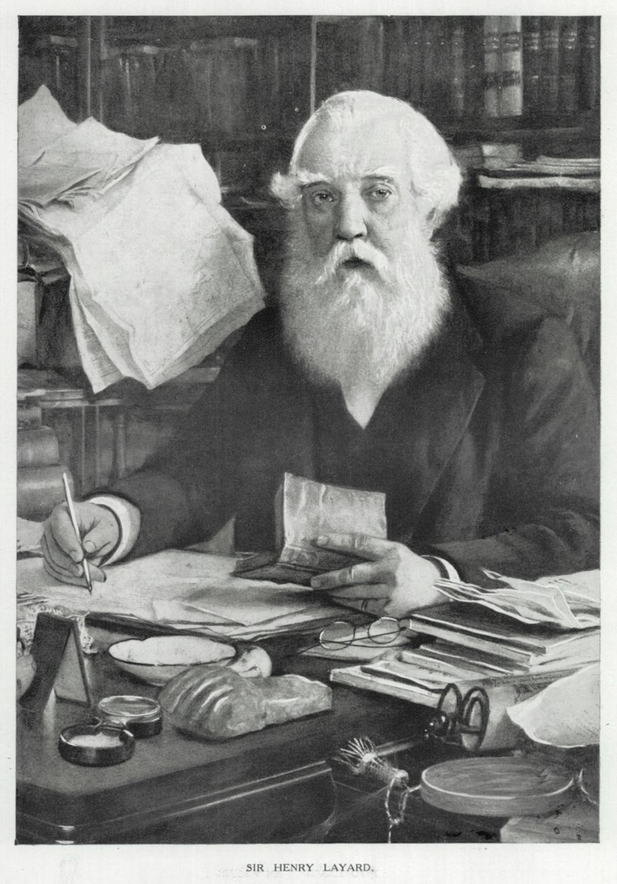 Sir Henry Layard (lithographie) - English School