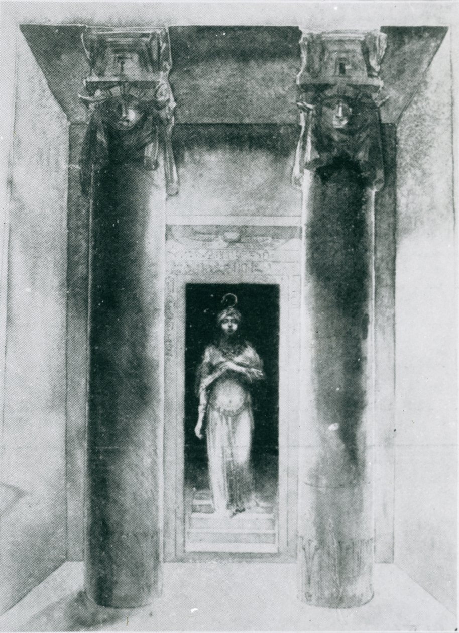 Croquis de Moina Mathers (1865-1928) dans le rôle de la Grande Prêtresse Anari, exécutant les Rites d