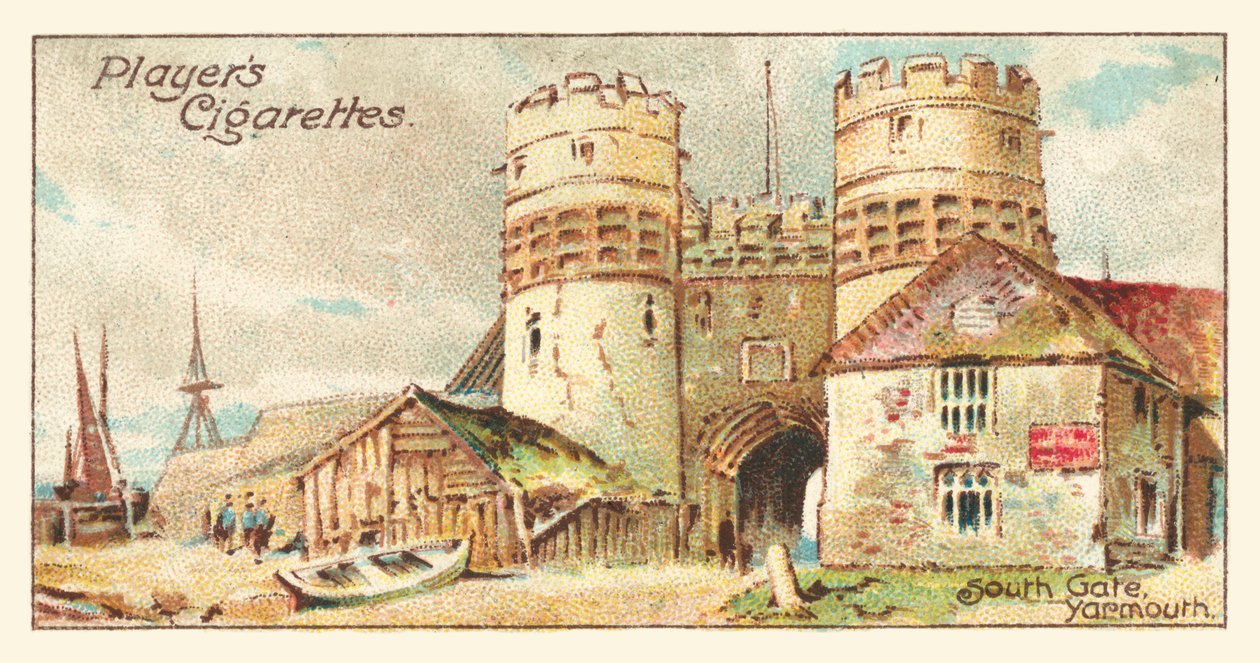 South Gate, Yarmouth (chromolitho) - English School
