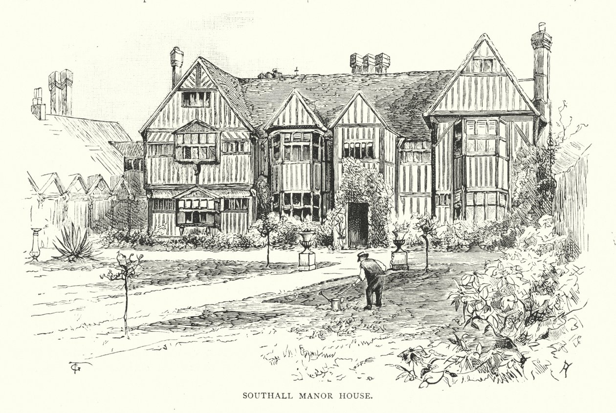 Manoir de Southall (gravure) - English School