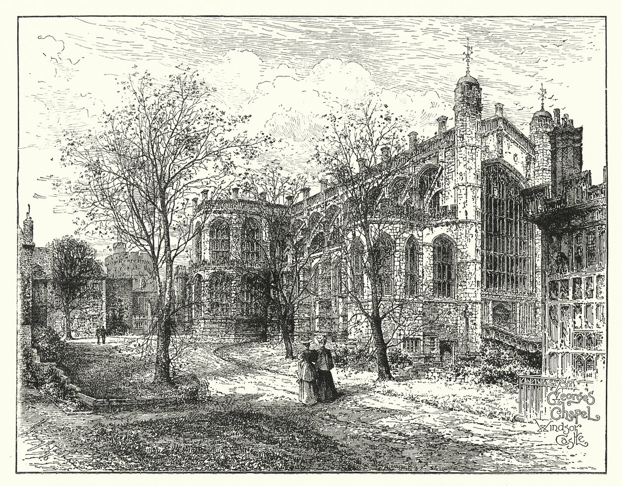 Chapelle St George, Windsor (gravure) - English School