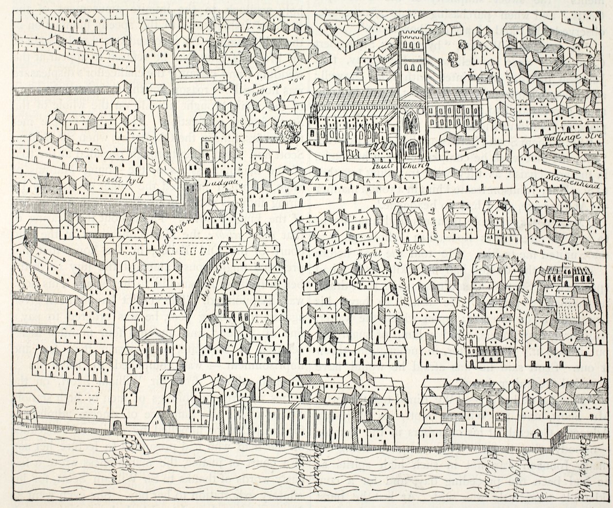 St Pauls et le quartier, du plan d