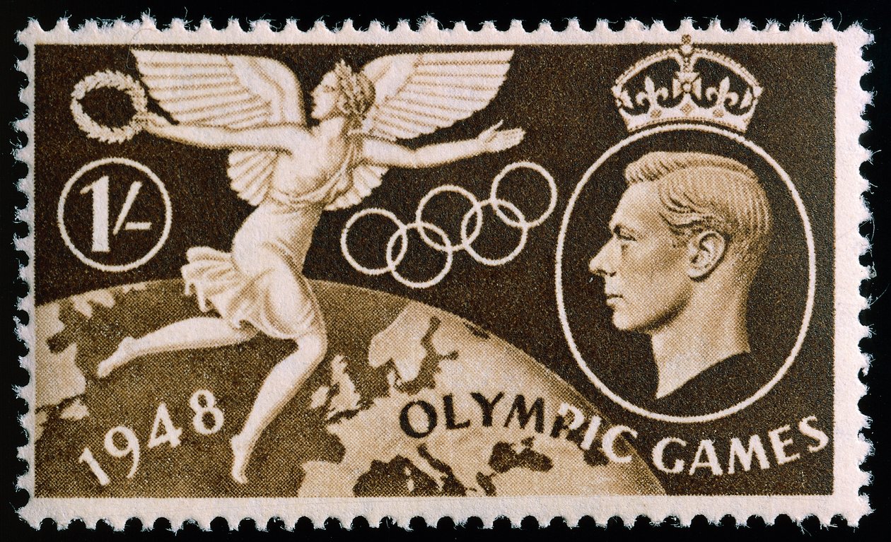 Timbre commémorant les Jeux olympiques de Londres de 1948 - English School