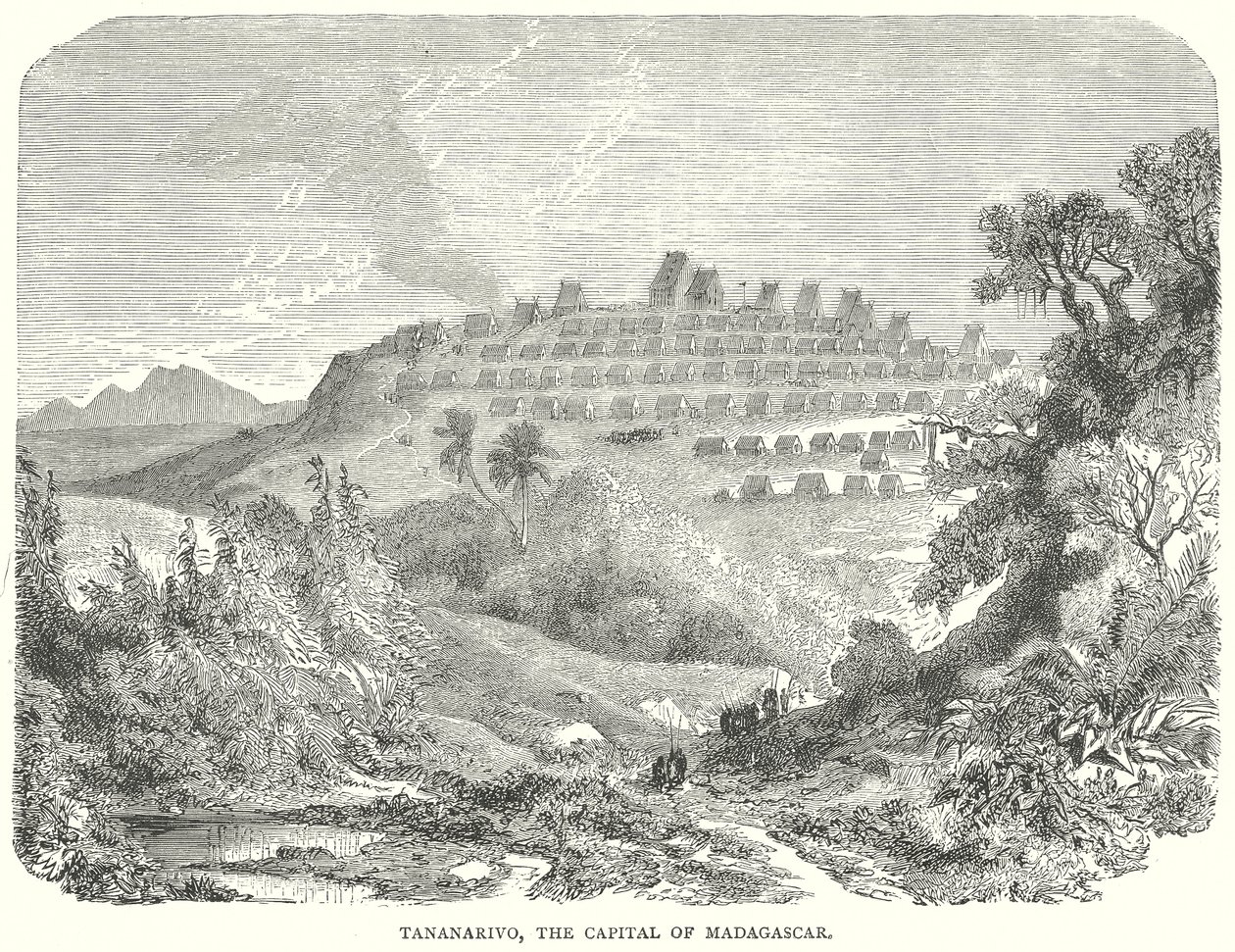 Tananarive, la capitale de Madagascar (gravure) - English School