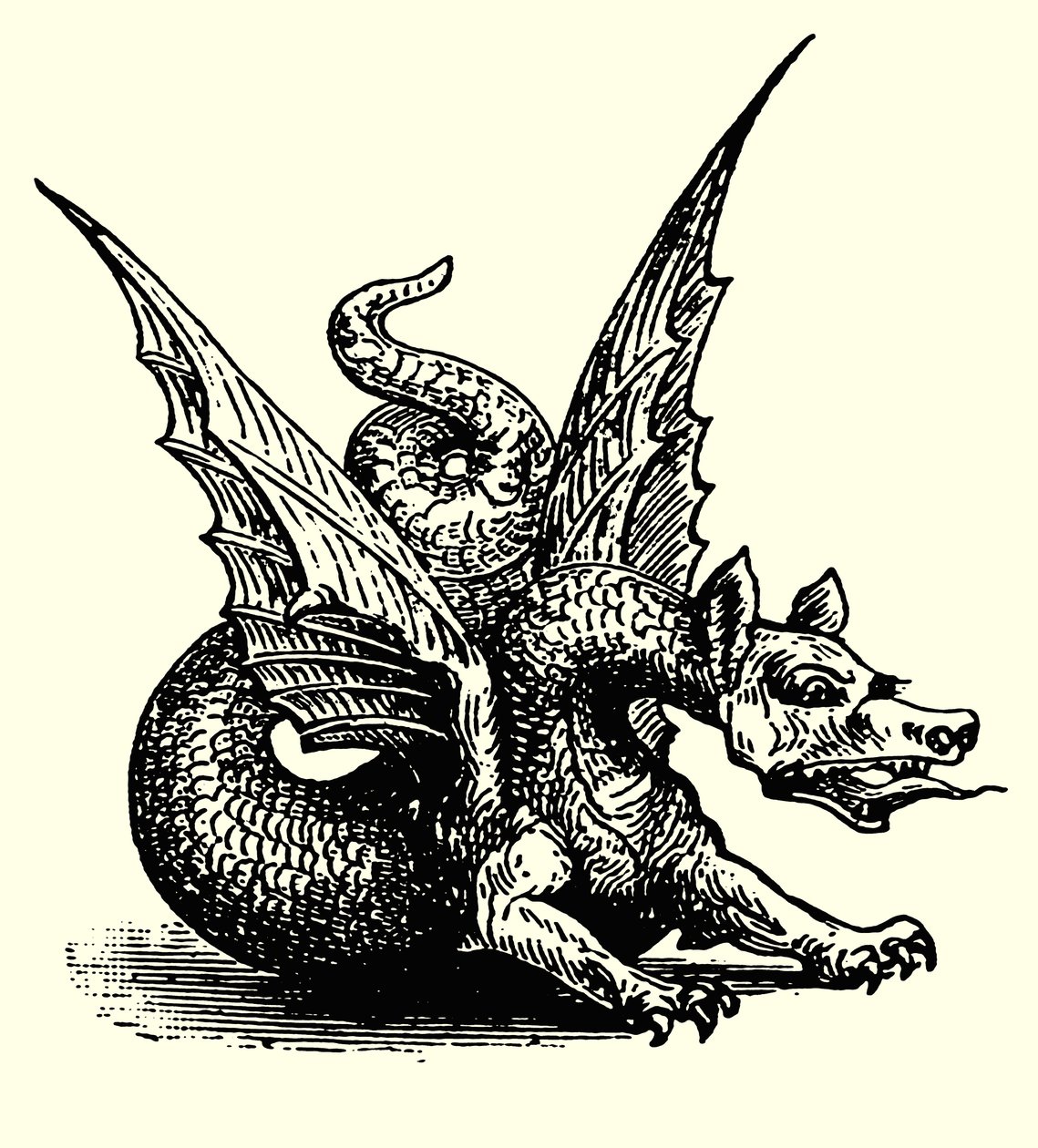 Le dragon de la fable (gravure) - English School