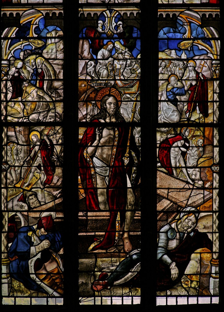 La fenêtre Est (Ew) représentant la Résurrection et d